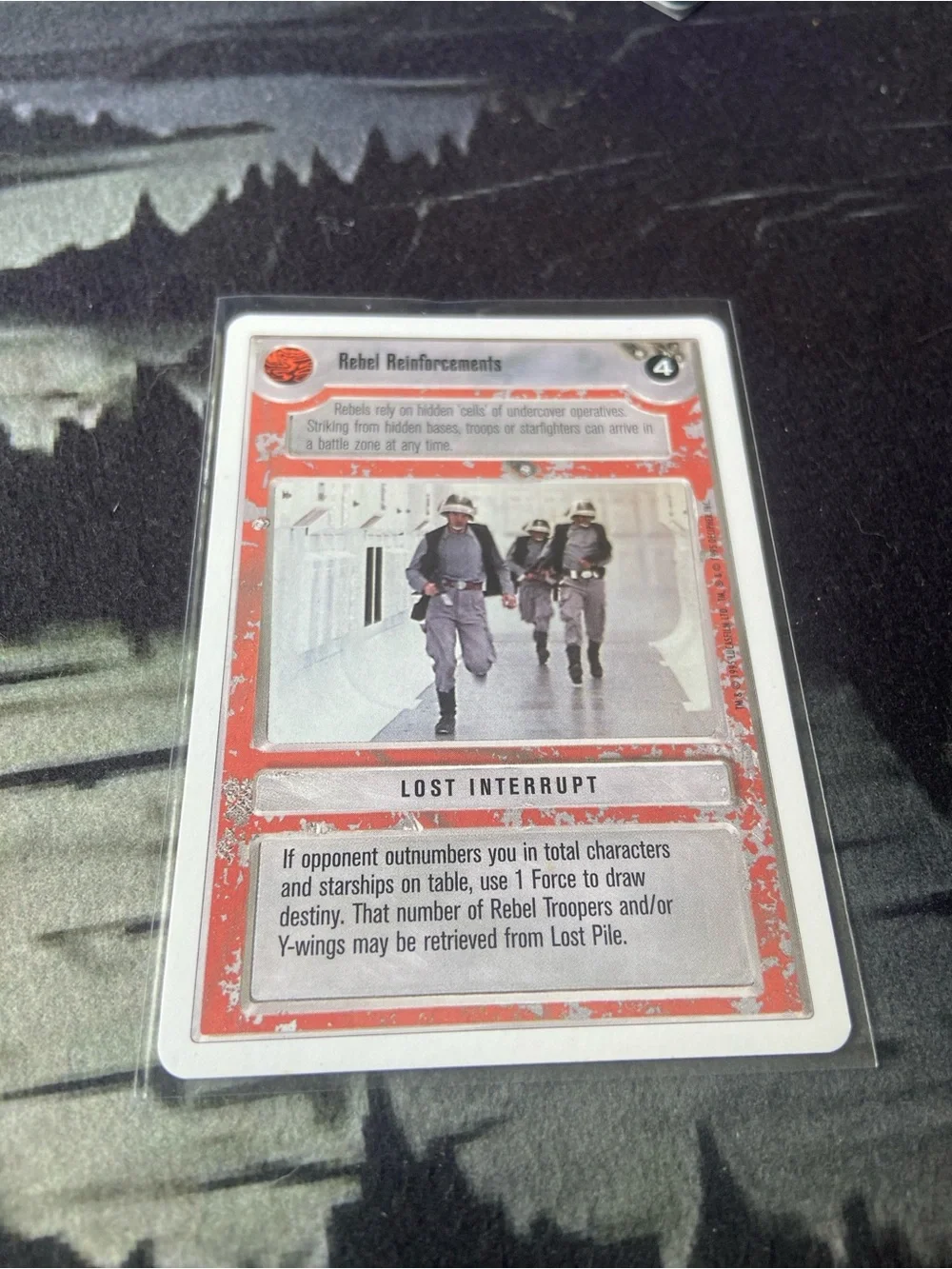 Rebel Reinforcements, a red Lost Interrupt card from the 1995 Decipher Star Wars
